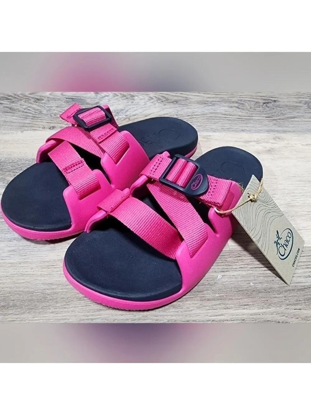 Chaco Kid's Chillos Slides - Magenta Size 2 - New In Box